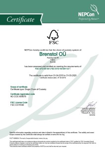 Brenstol FSC CoC cert Apr 2015_Oldal_1